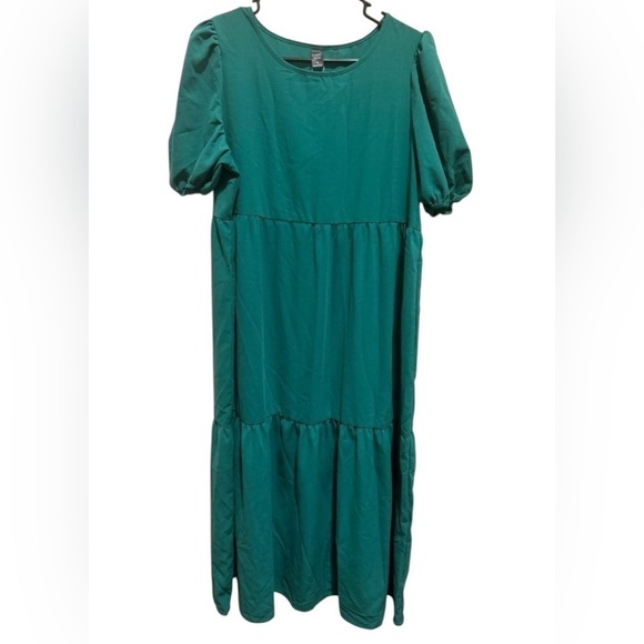 Emery Rose Dresses & Skirts - Emery Rose Green Dress Short Sleeve Long Dress Sz XL